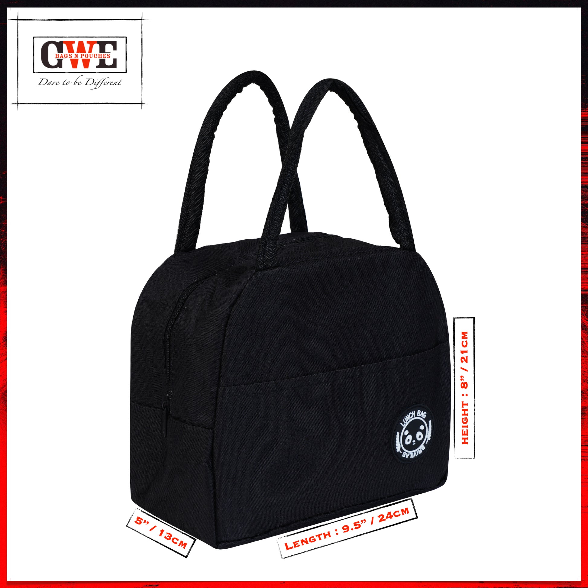 GWE Large Insulated Lunch Bag for Office Men n Women, School Kids, College Students, Travel Tiffin Bag Pouch, Hot & Cold Lunch Box Bags for all Occasions