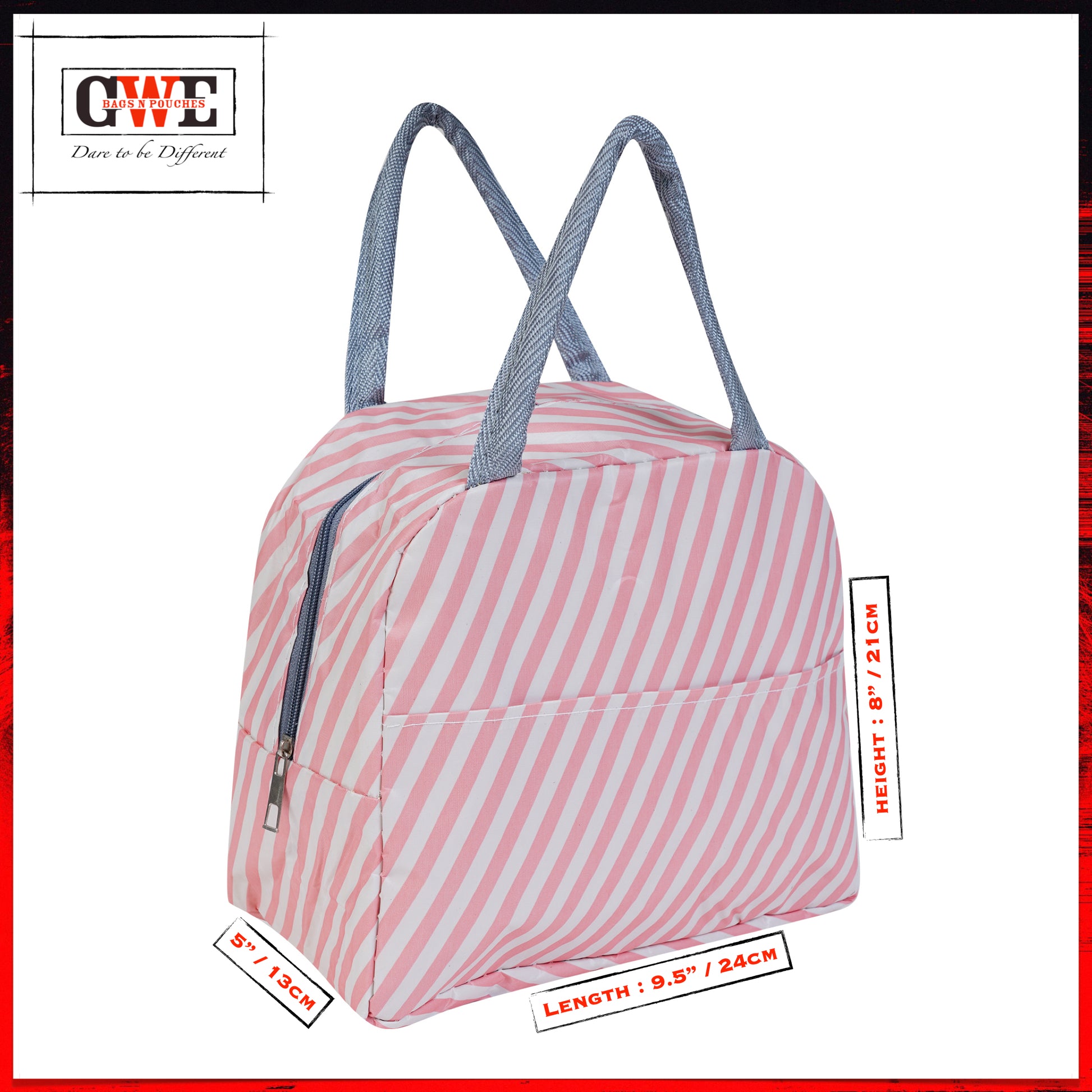 GWE Large Insulated Lunch Bag for Office Men n Women, School Kids, College Students, Travel Tiffin Bag Pouch, Hot & Cold Lunch Box Bags for all Occasions