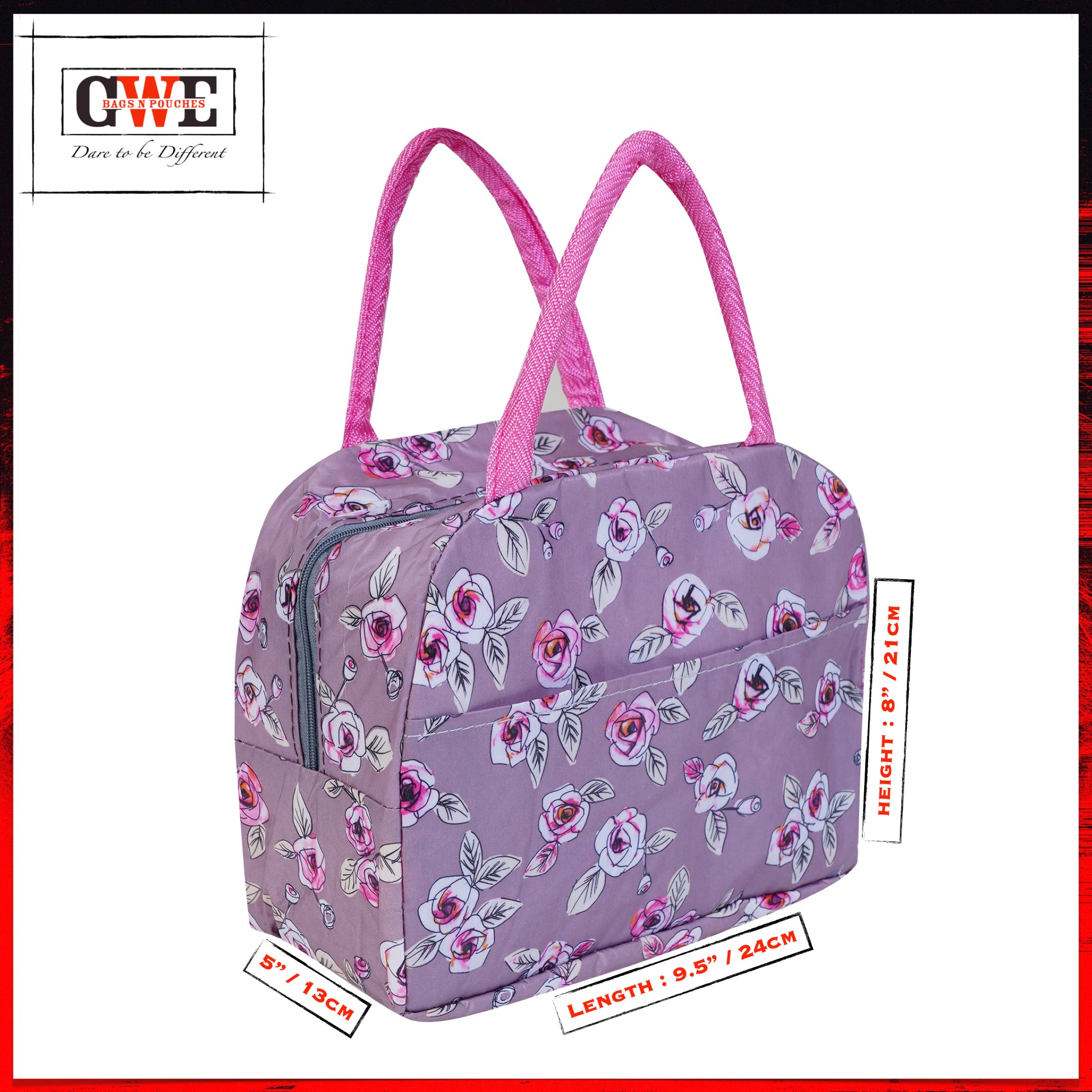 GWE Large Insulated Lunch Bag for Office Men n Women, School Kids, College Students, Travel Tiffin Bag Pouch, Hot & Cold Lunch Box Bags for all Occasions