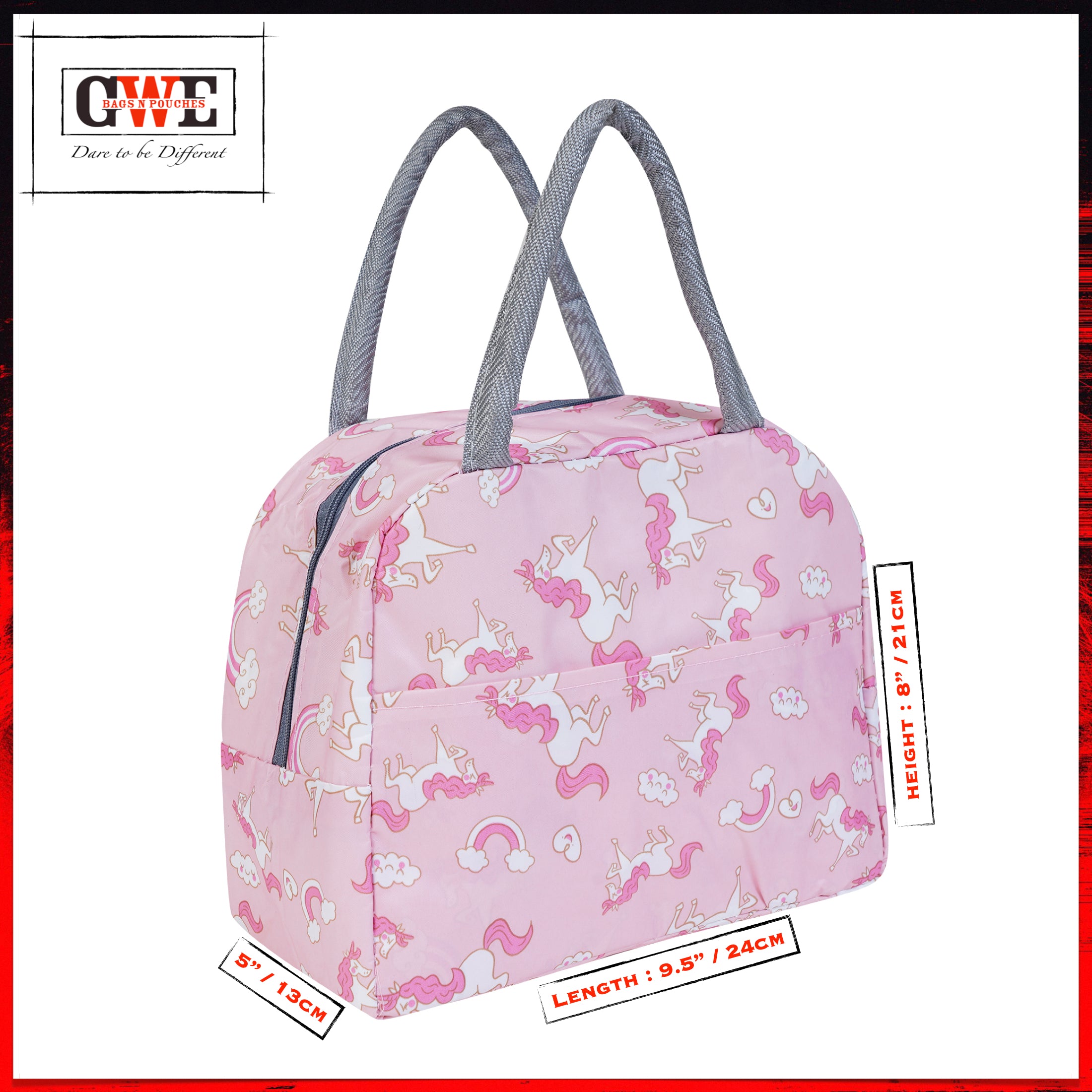 GWE Large Insulated Lunch Bag for Office Men n Women, School Kids, College Students, Travel Tiffin Bag Pouch, Hot & Cold Lunch Box Bags for all Occasions