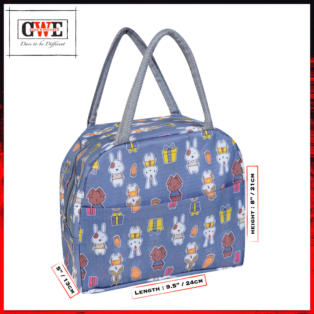 GWE Large Insulated Lunch Bag for Office Men n Women, School Kids, College Students, Travel Tiffin Bag Pouch, Hot & Cold Lunch Box Bags for all Occasions