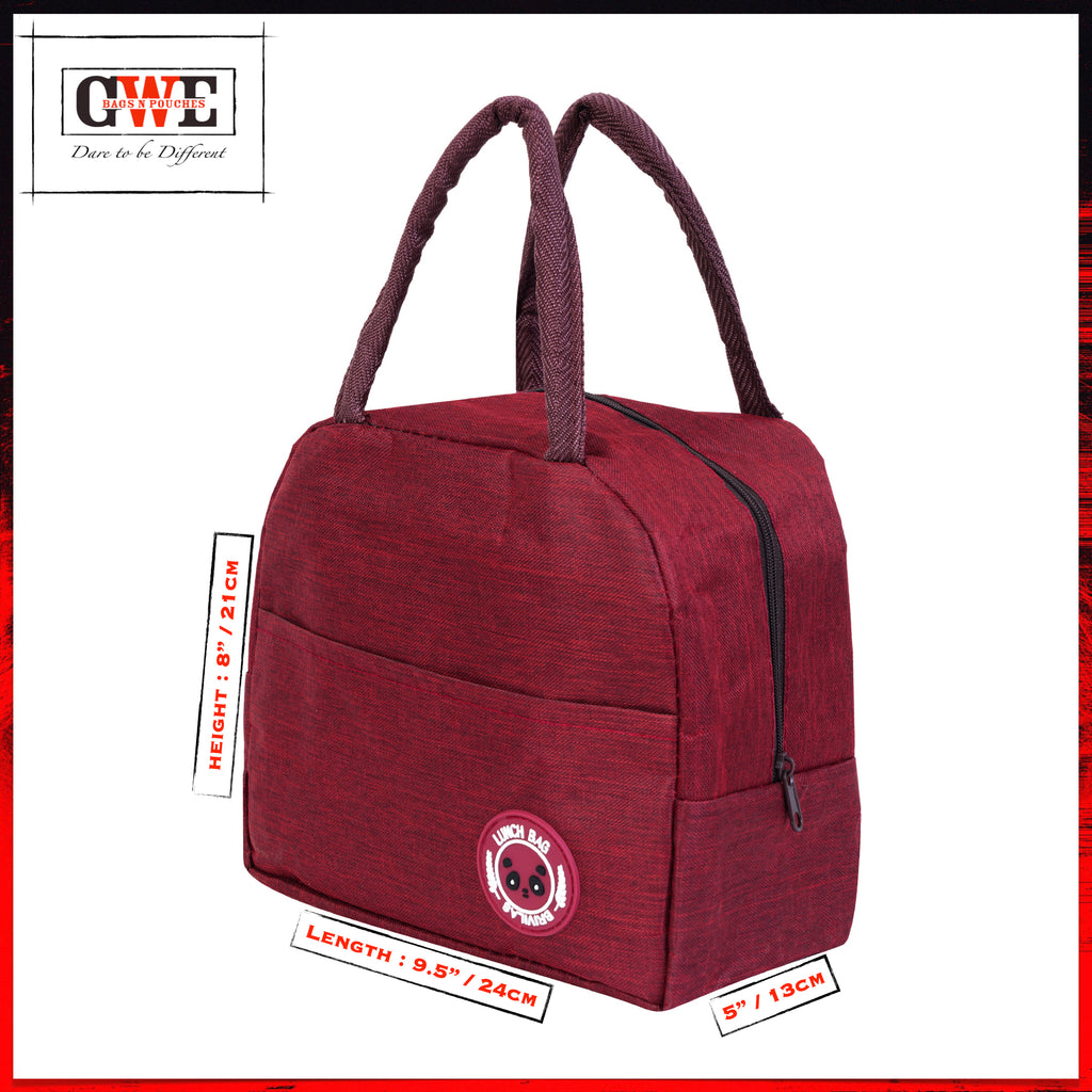 GWE Large Insulated Lunch Bag for Office Men n Women, School Kids, College Students, Travel Tiffin Bag Pouch, Hot & Cold Lunch Box Bags for all Occasions